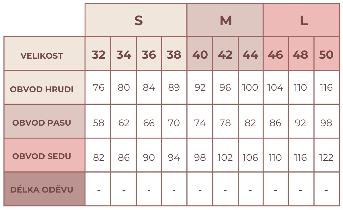 top zora Tabulka velikostí A4